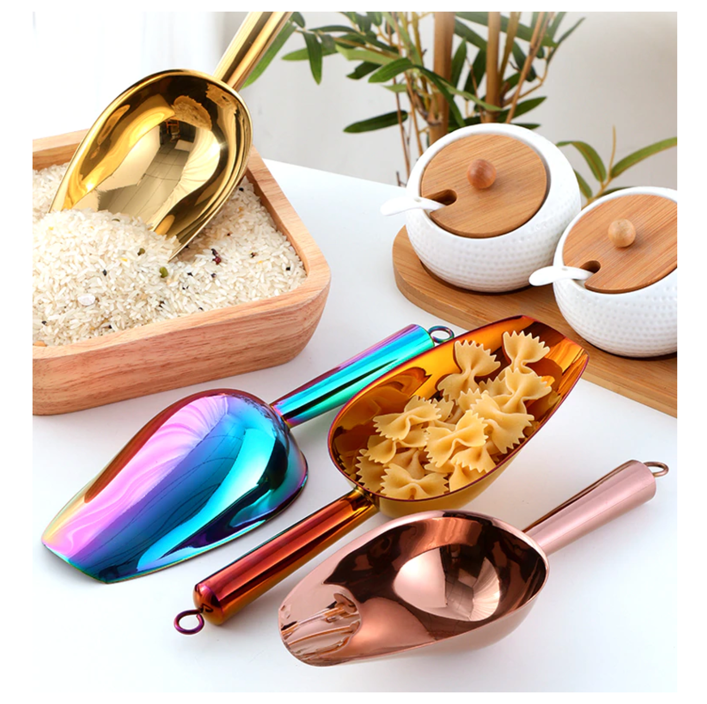 Utensílio de colher de metal - 5 cores