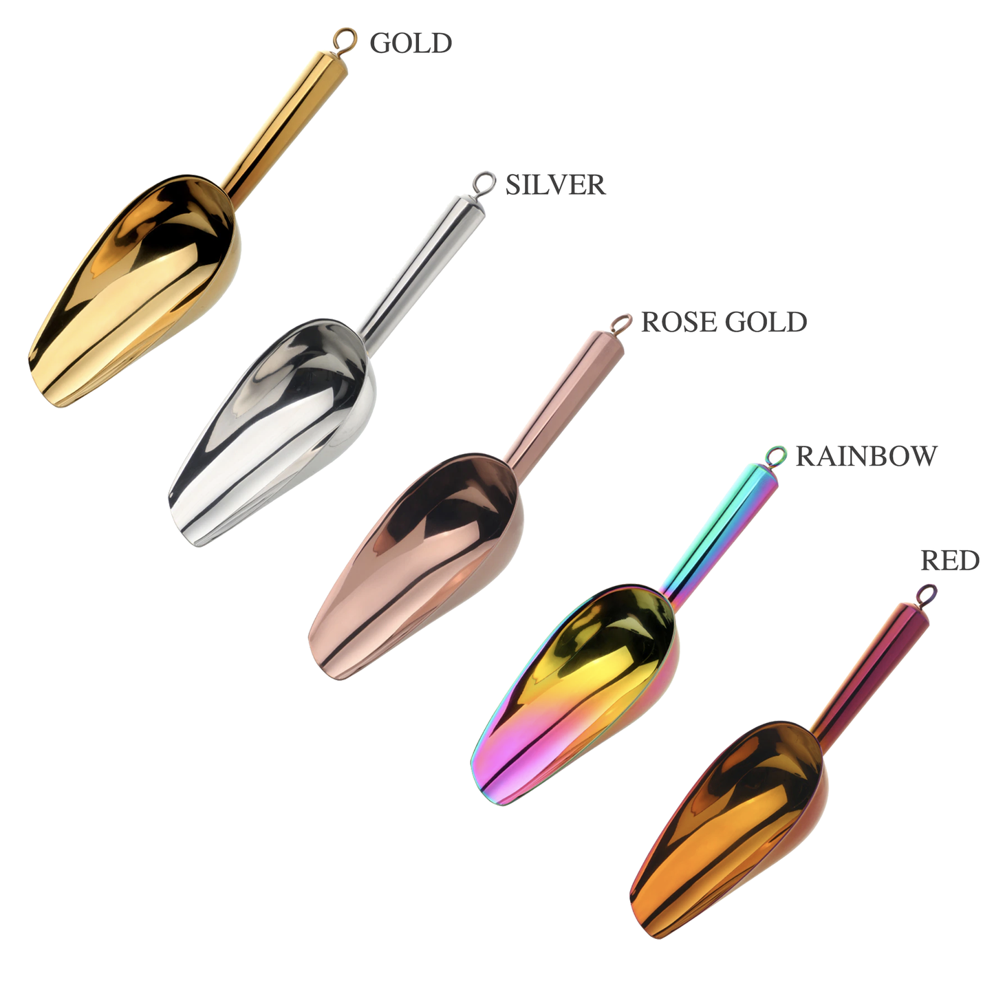 Utensílio de colher de metal - 5 cores