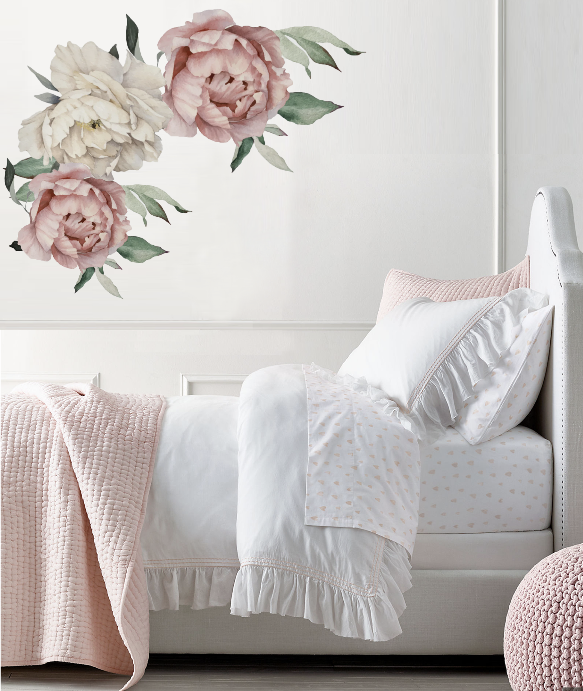 Peony Flower Wall Decals - 2 Colours - Jasmine and Jade Interiors