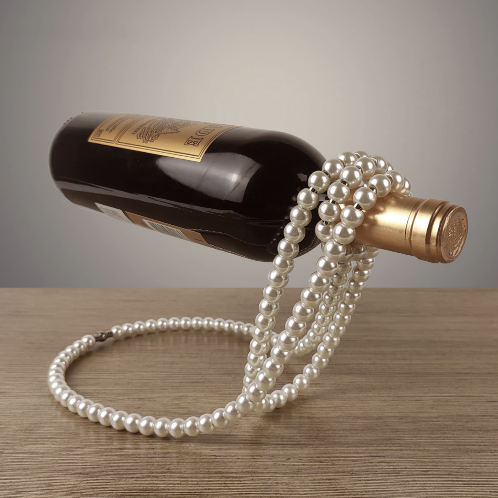 Floating Pearl Wine Bottle Holder - Jasmine and Jade Interiors