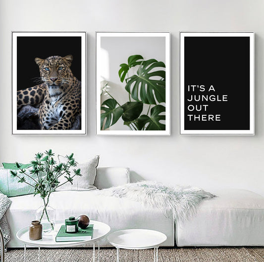 Botanical green plant art poster