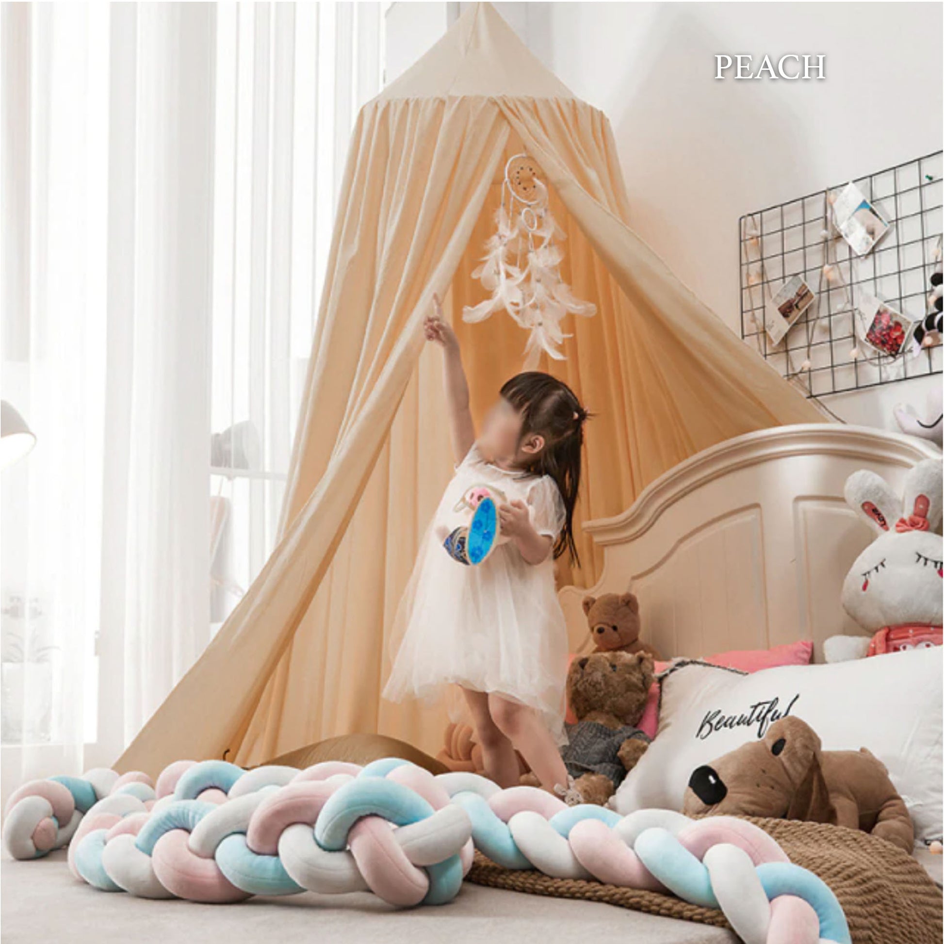 Pink Bed Canopy - 4 Colours - Jasmine and Jade Interiors