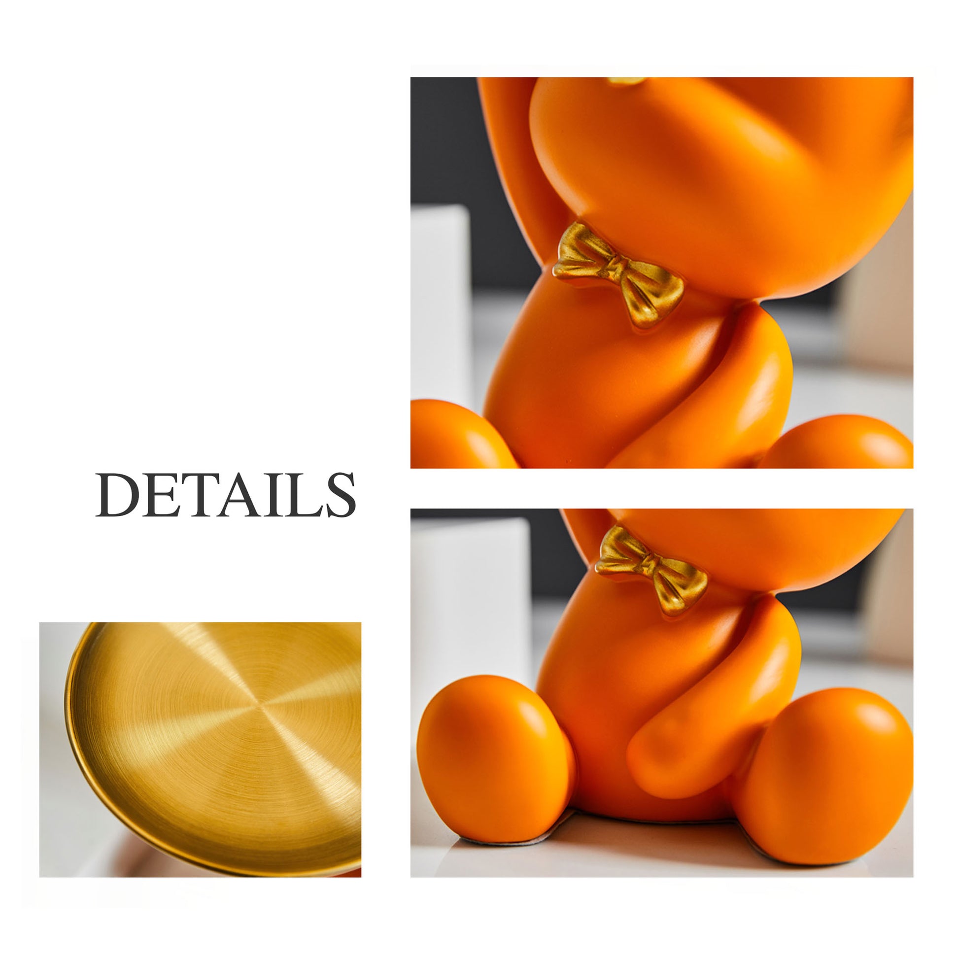 Storage Teddy Tray Ornament - 3 Colours - Jasmine and Jade Interiors