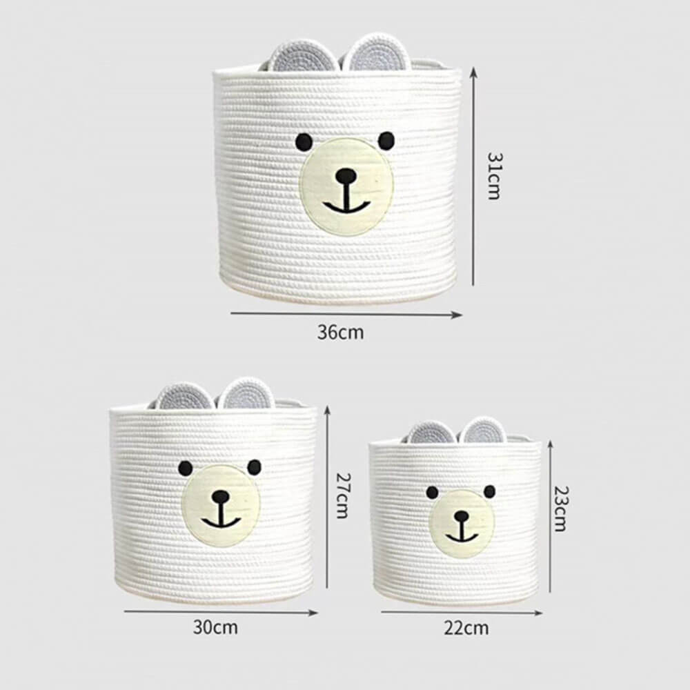 Cute Teddy Bear Storage Baskets