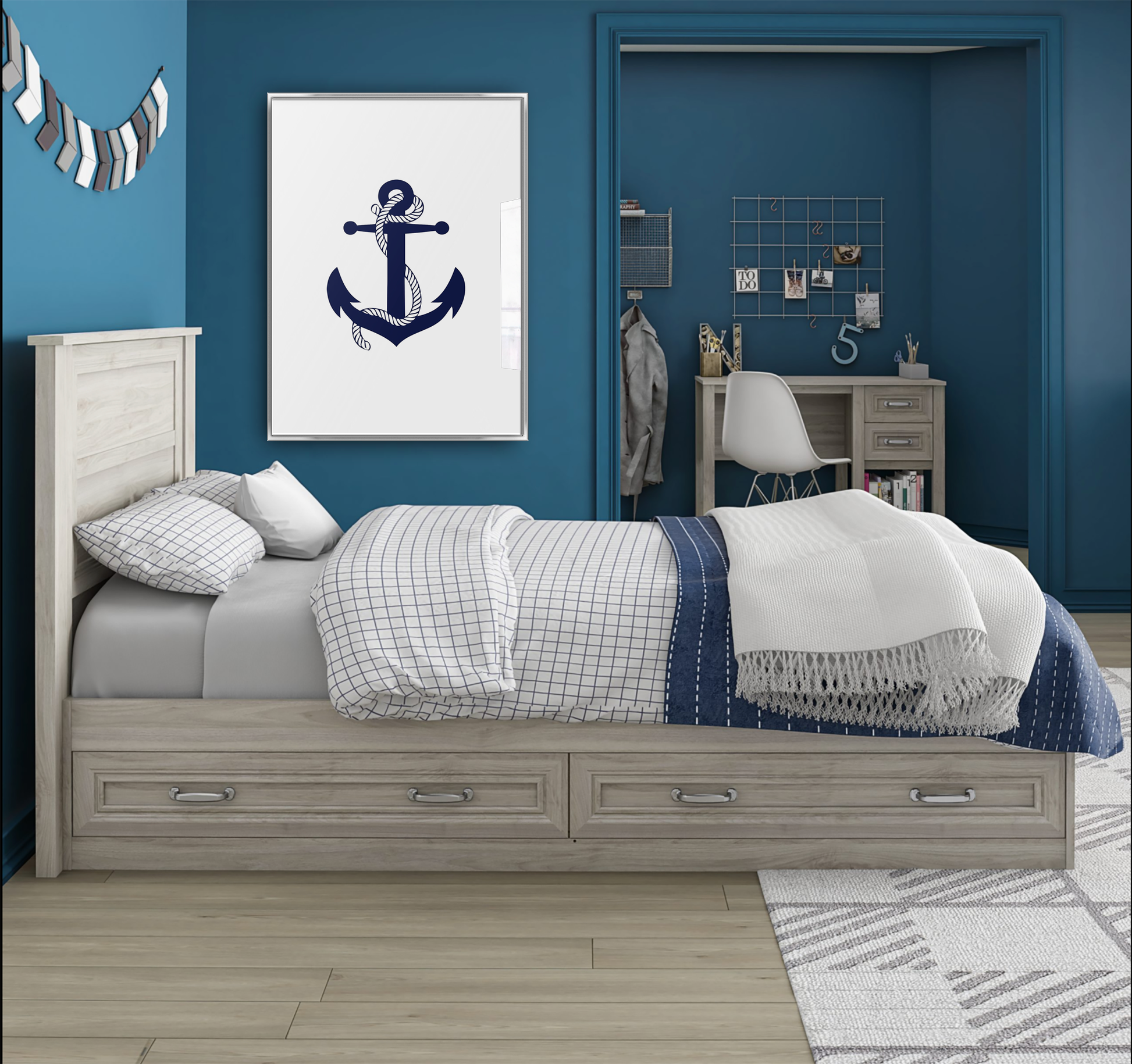 Ship Anchor Art Print - Jasmine and Jade Interiors