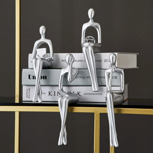 Nordic Silver Figurine's - Figurines abstraites de décoration d'étagère