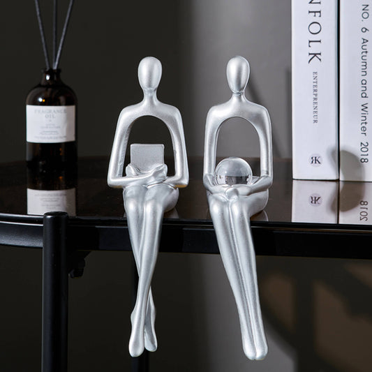 Nordic Silver Figurine's - Figurines abstraites de décoration d'étagère