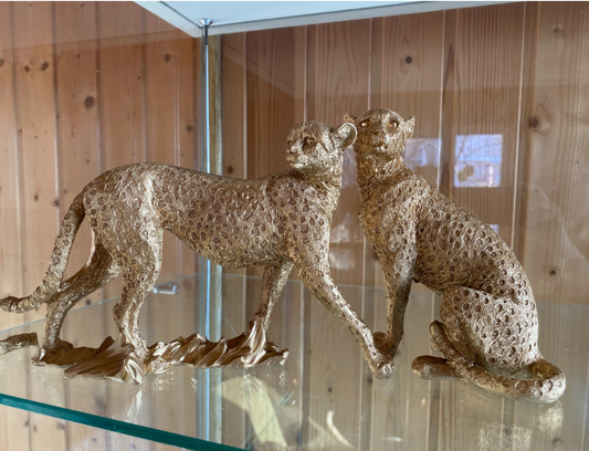 Golden Leopard Ornaments - Jasmine and Jade Interiors