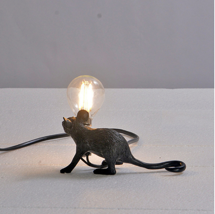 Nordic White, Black or Gold Mice Table Lamps - Jasmine and Jade Interiors