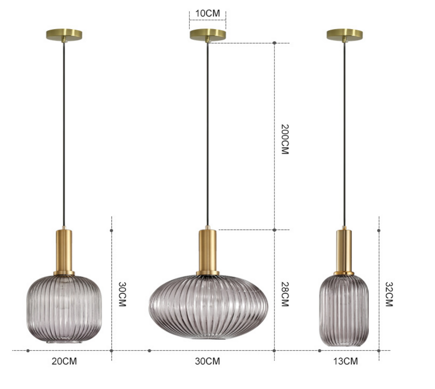 Nordic Colourful Glass Pendant Lights - 4 Colours