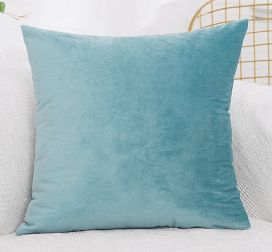 Luxe sammetskudde - Aqua