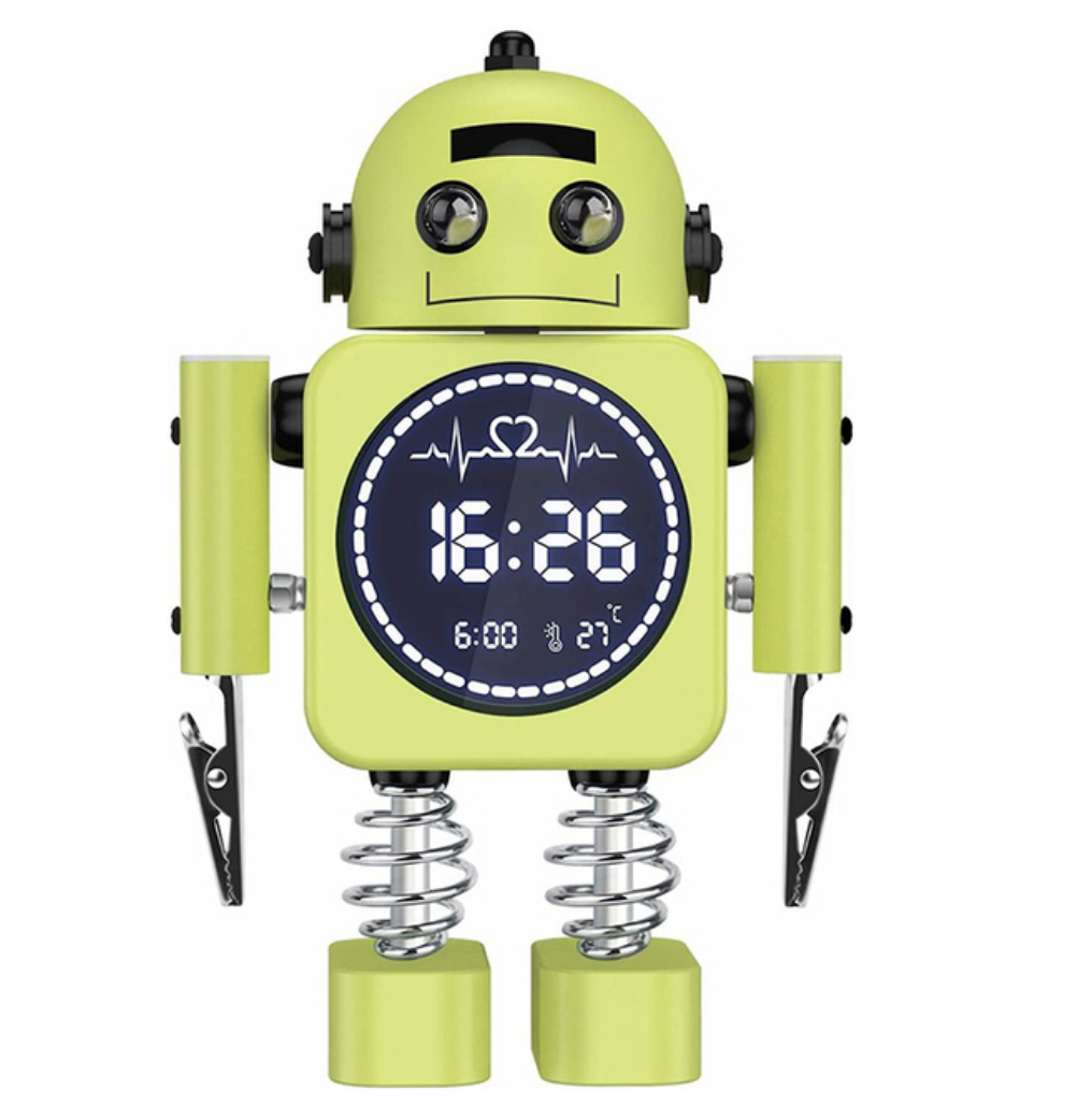 Retro Robot Alarm Clock with Light up Eyes - 5 Colours - Jasmine and Jade Interiors