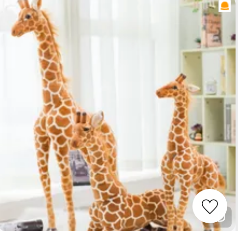 Realistic Giant Plush Toy Giraffe - Jasmine and Jade Interiors
