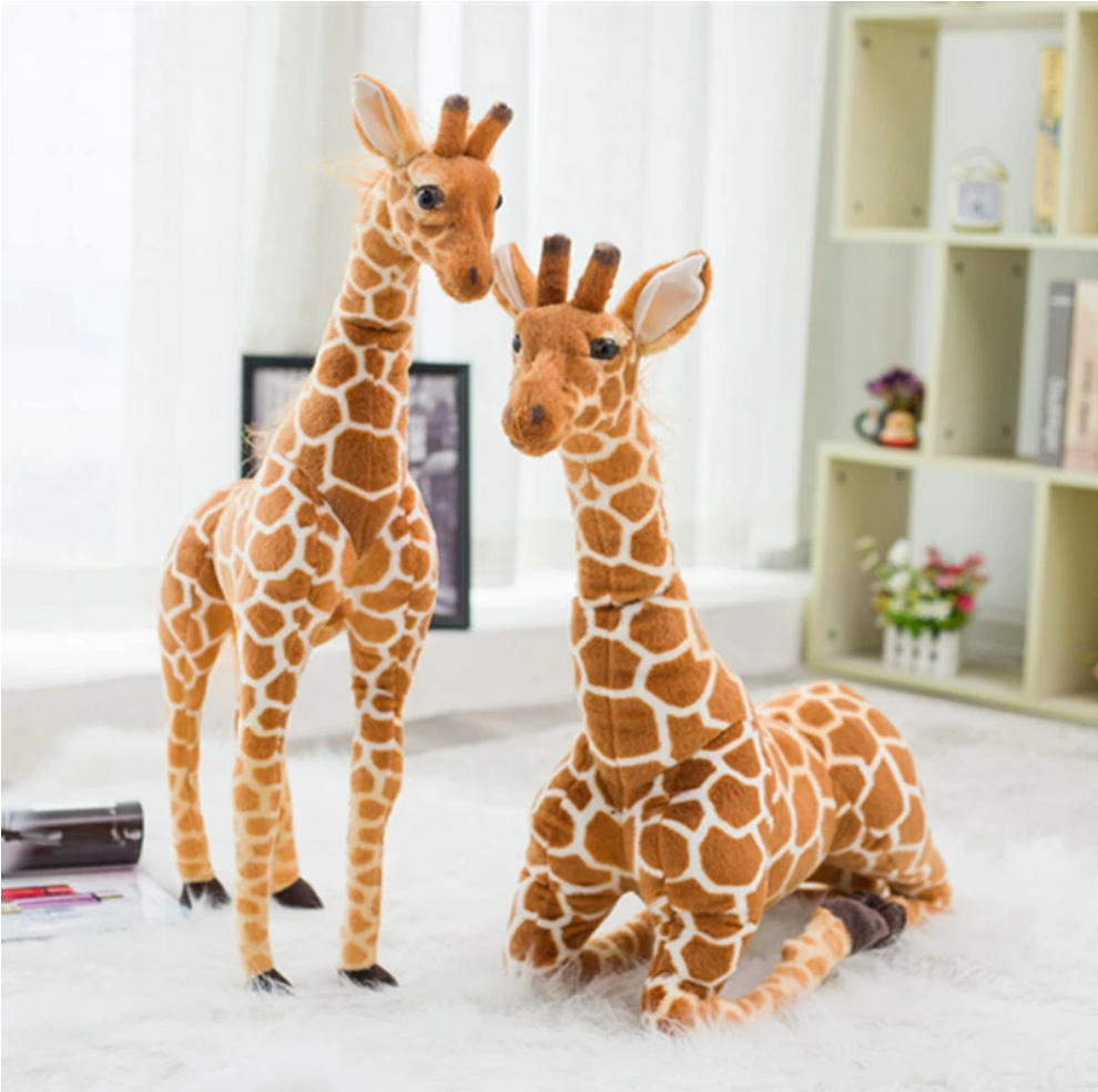 Realistic Giant Plush Toy Giraffe - Jasmine and Jade Interiors