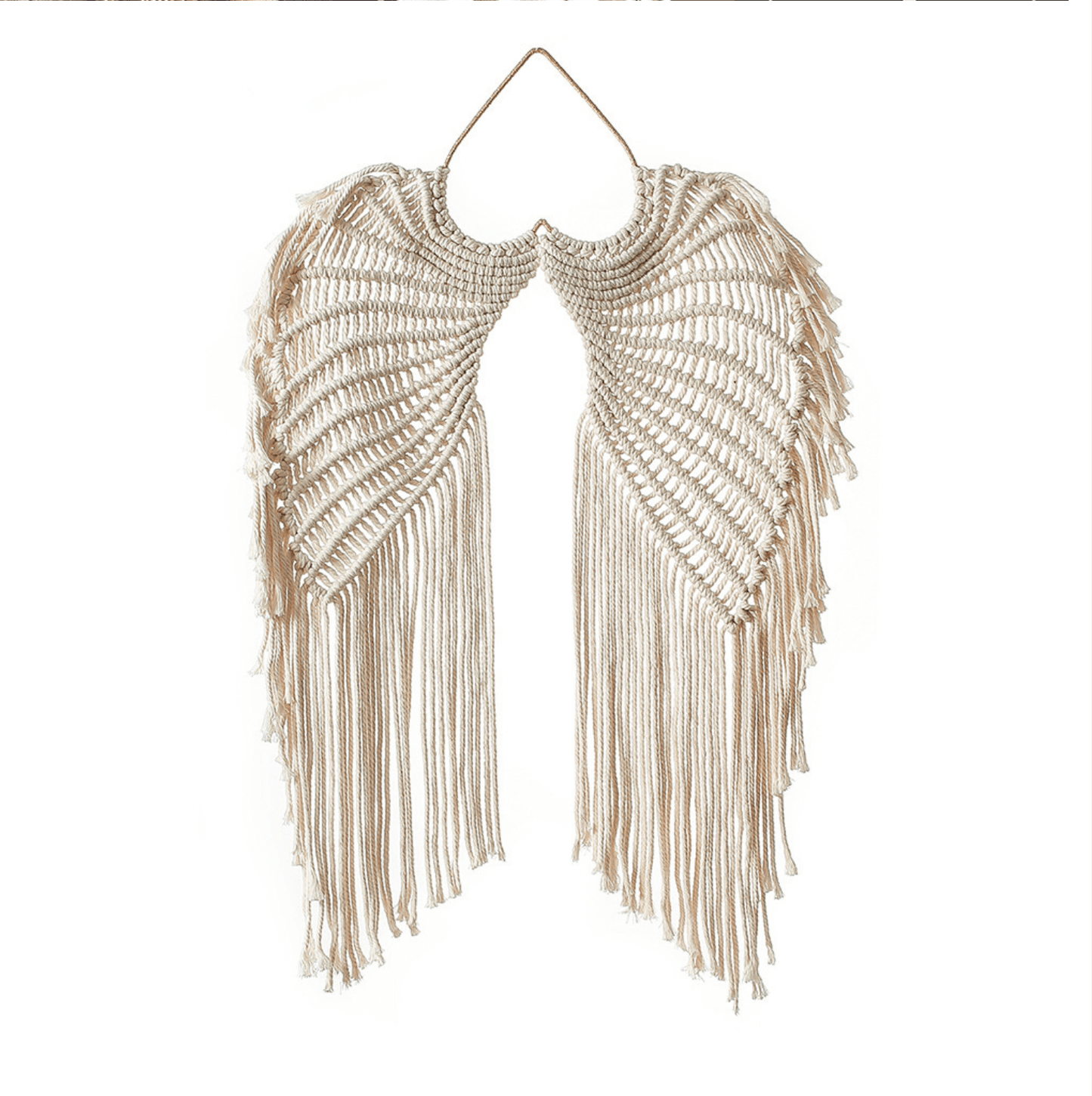 Boho macrame angel wing wall decor
