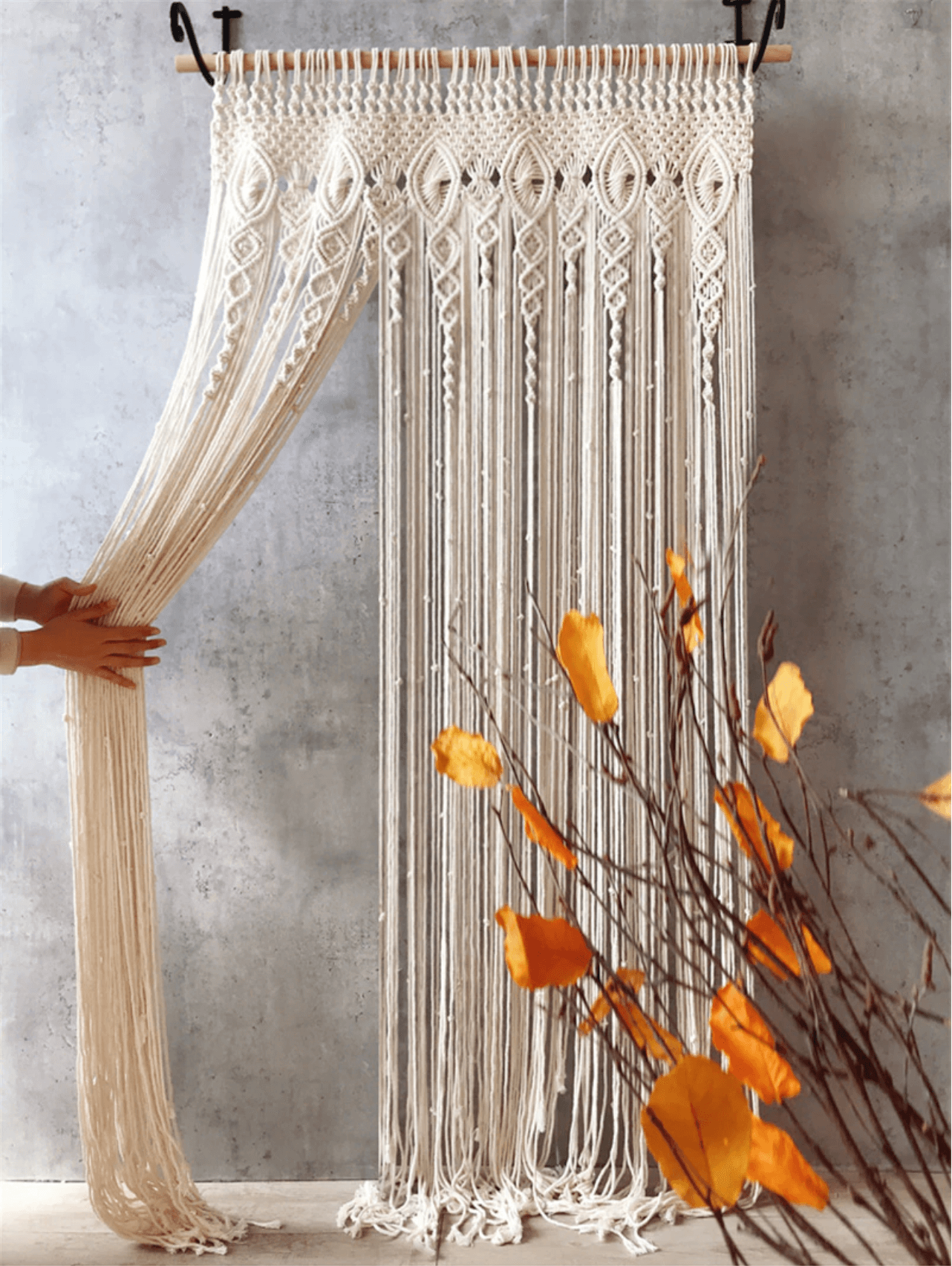 Peace Boho Macrame Tapiz Borla Cortina