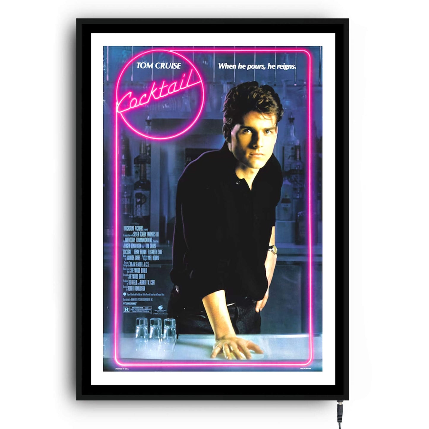 Koktél - Tom Cruise LED-film keretes mű