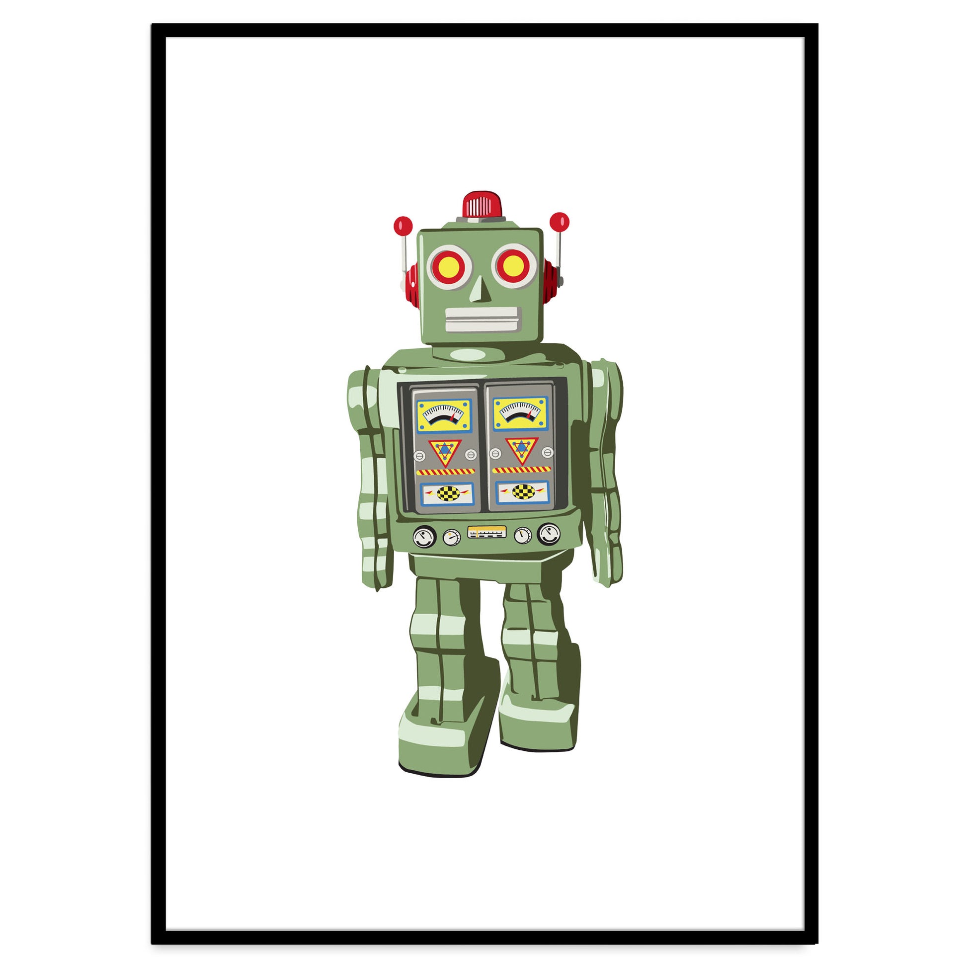 Tik Tok the Robot Art Print - Jasmine and Jade Interiors