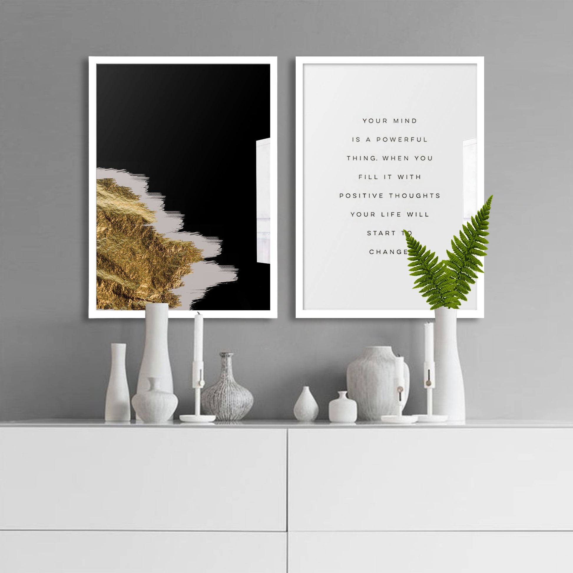 Gold Leaf Art Print - Jasmine and Jade Interiors