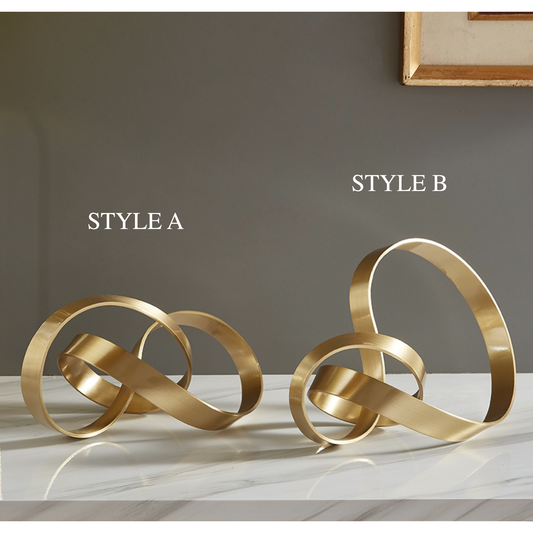 Gold Knot Ornaments - 2 Styles - Jasmine and Jade Interiors