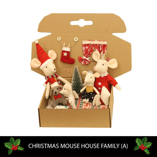 Christmas mouse family & dolls house kids gift