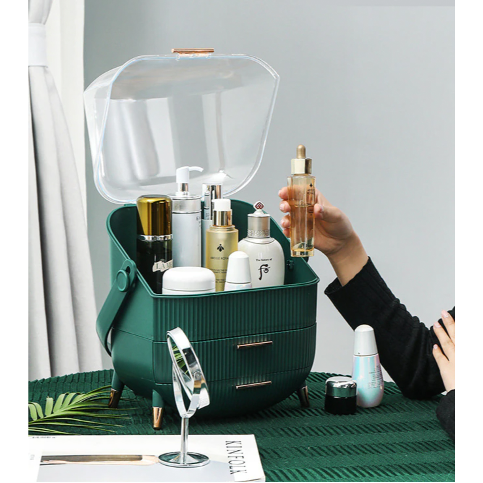 Nordic Portable Makeup/ Perfume Beauty Organiser - 2 Colours - Jasmine and Jade Interiors