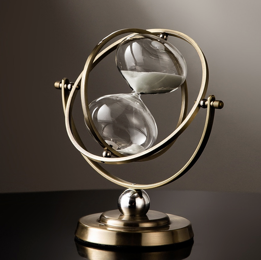 Gold Hourglass Timer - White or Black Sand