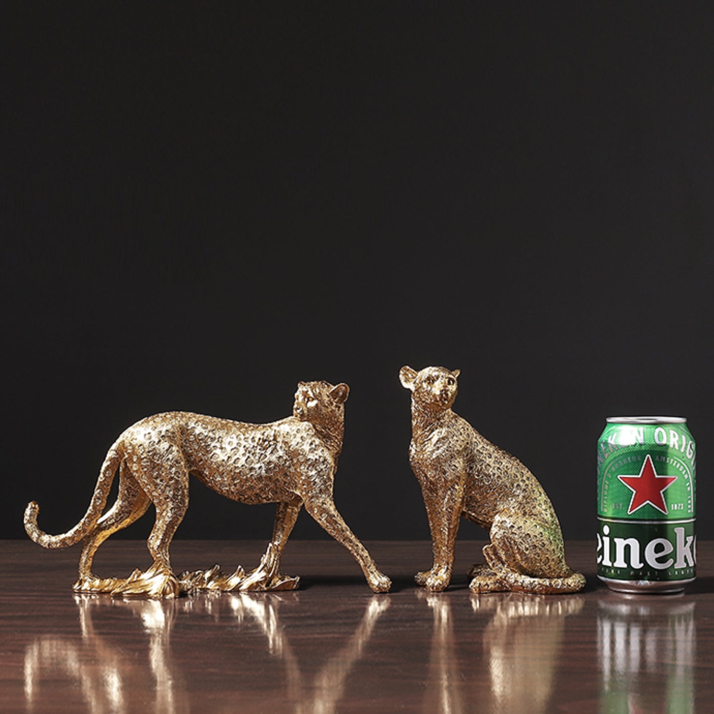 Golden Leopard Ornaments - Jasmine and Jade Interiors