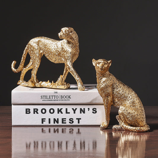 Golden Leopard Ornaments - Jasmine and Jade Interiors