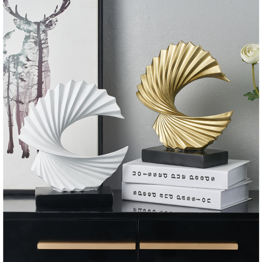 Modern Wave Sculptures - Jasmine and Jade Interiors
