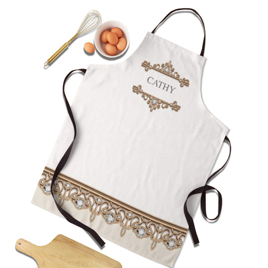 Pearsanaithe Ríoga Óir & Diamond Apron