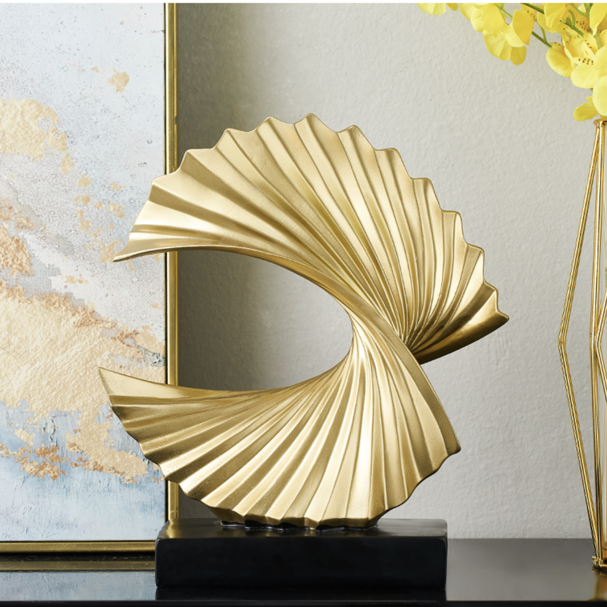 Modern Wave Sculptures - Jasmine and Jade Interiors