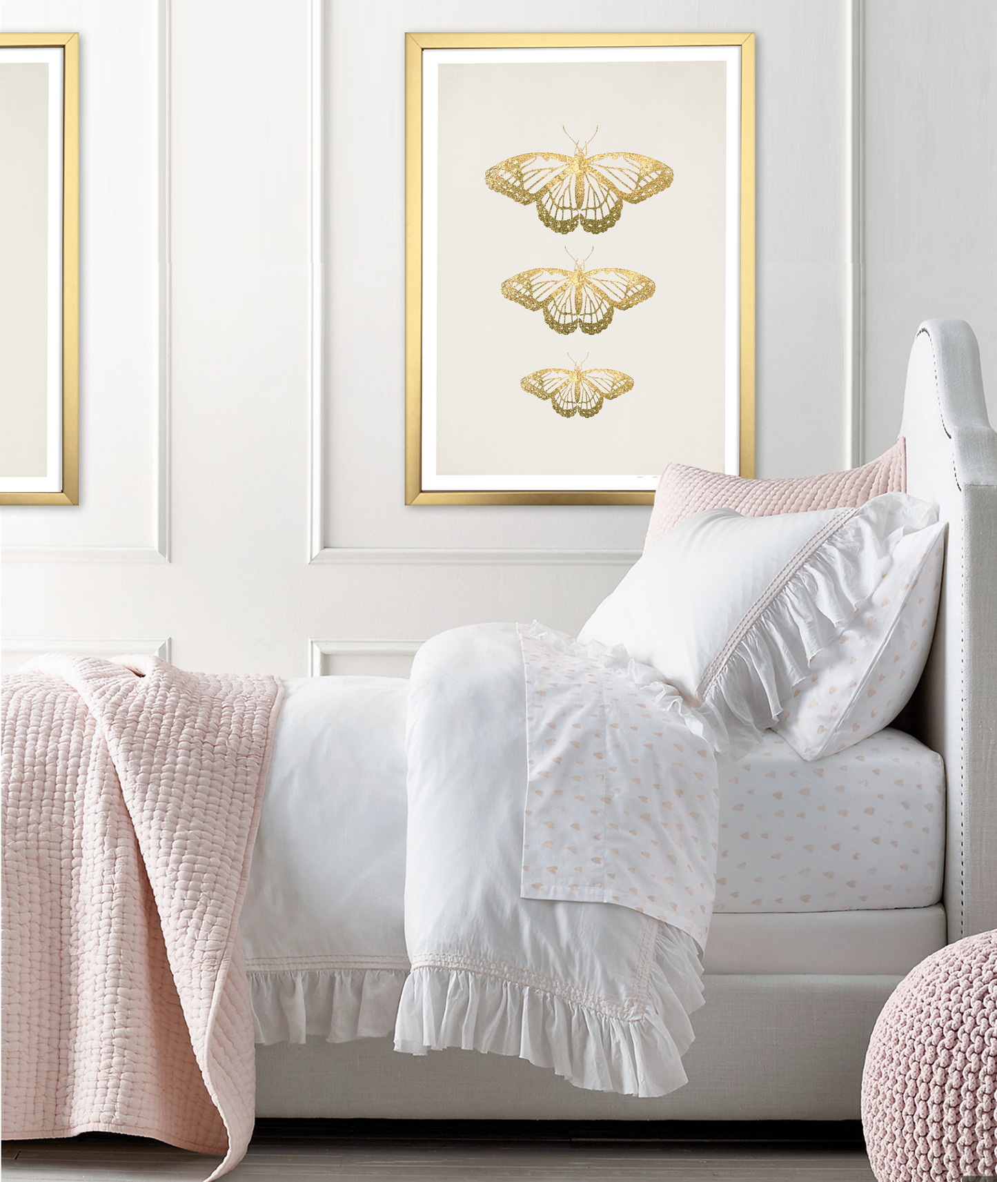 Gold Butterflies Art Print - Jasmine and Jade Interiors