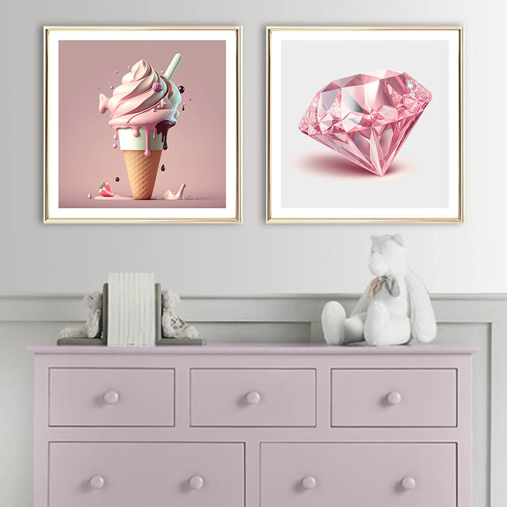 Pink Diamond Art Print