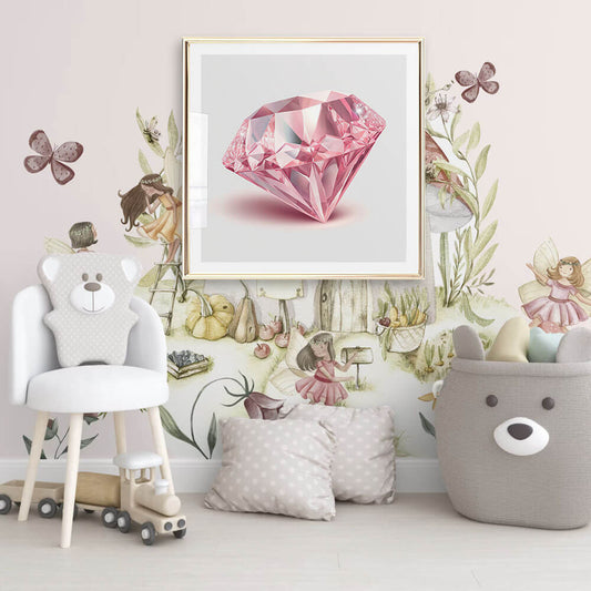 Rosa diamantkonsttryck