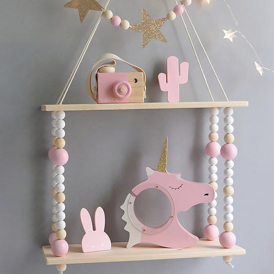 Nursery Beaded Wall Shelves