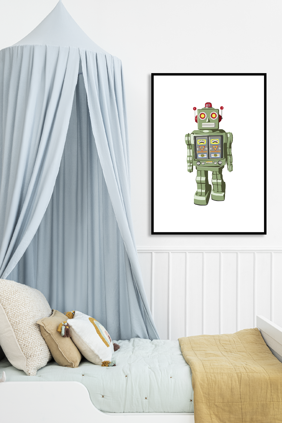 Tik Tok the Robot Art Print - Jasmine and Jade Interiors