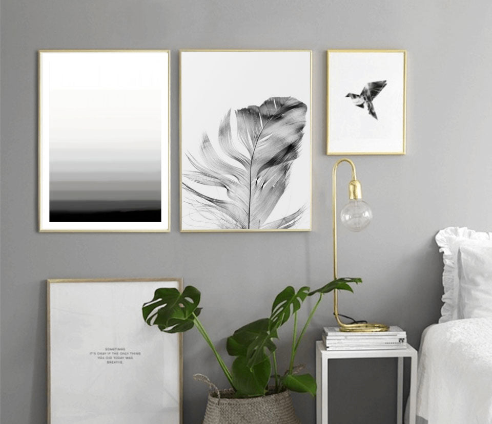 Grey Gradient Art Print - Jasmine and Jade Interiors