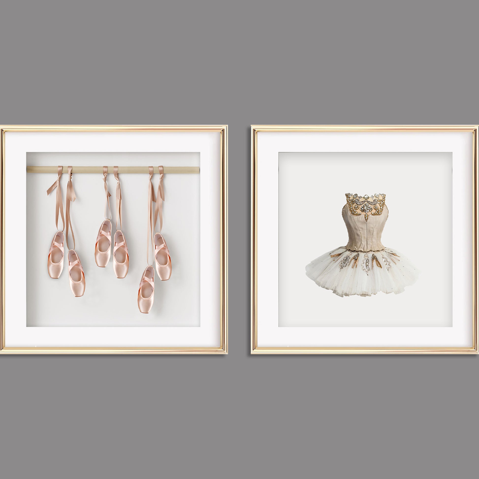 Pink Ballet Dancer Slippers Art Print