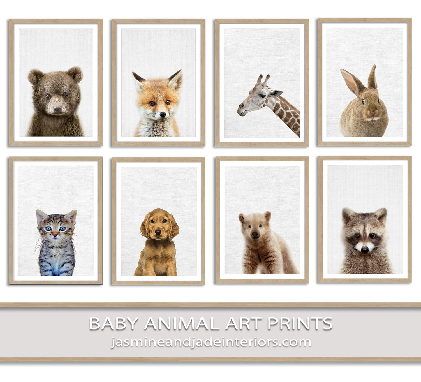 Baby animals posters, nursery art