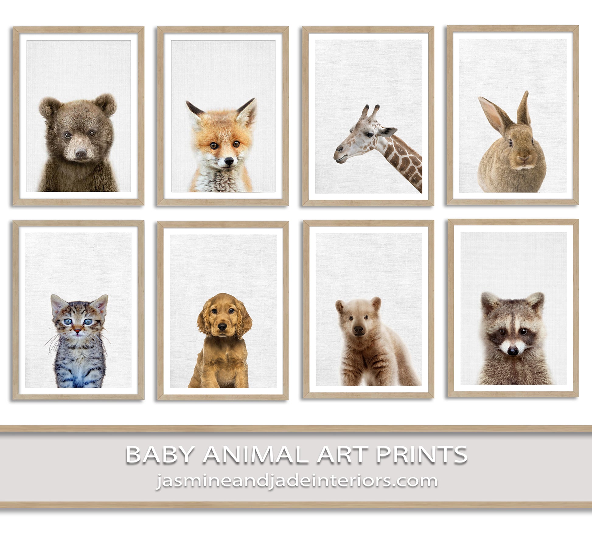 Baby animals posters, nursery art
