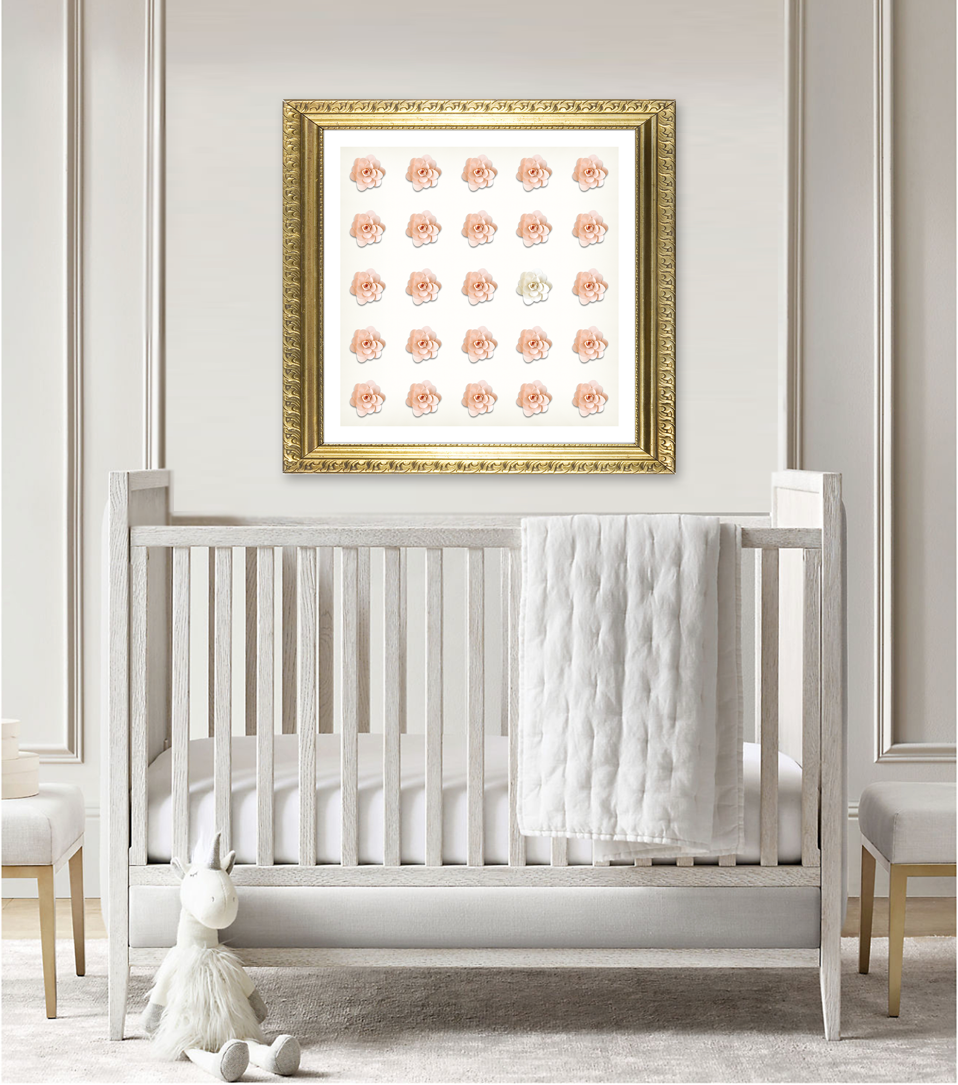 Pretty 3D Rose Art Print - Jasmine and Jade Interiors
