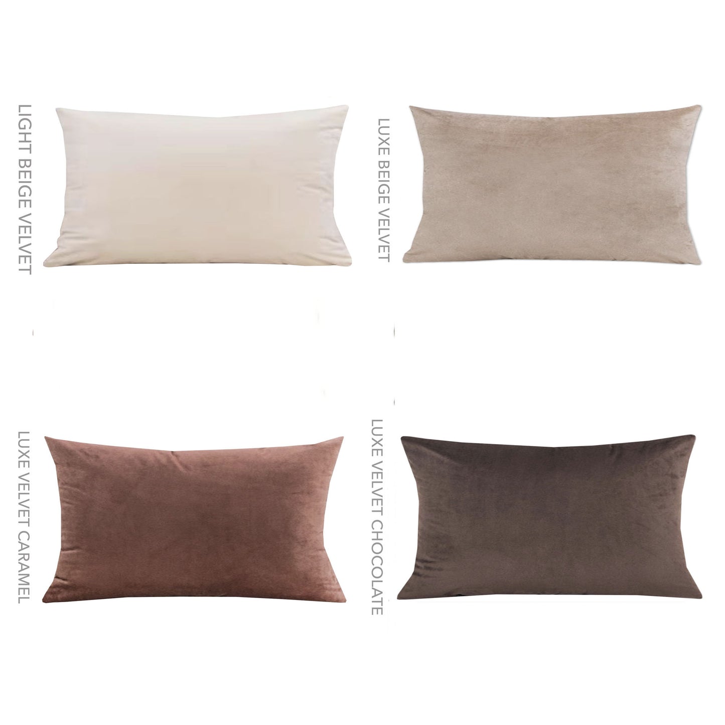 Luxe Velvet Cushions  - Light Beige - 18 Colours - Jasmine and Jade Interiors
