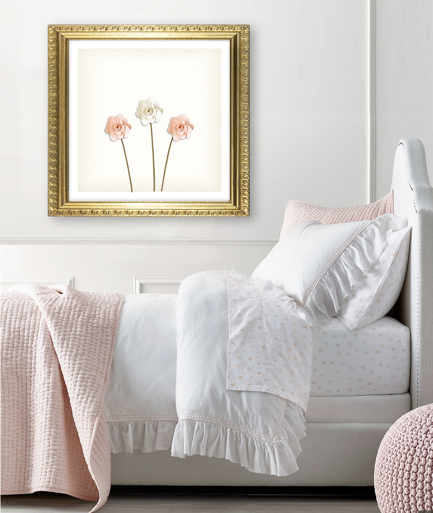 Lovely 3D Rose Art Print - Jasmine and Jade Interiors