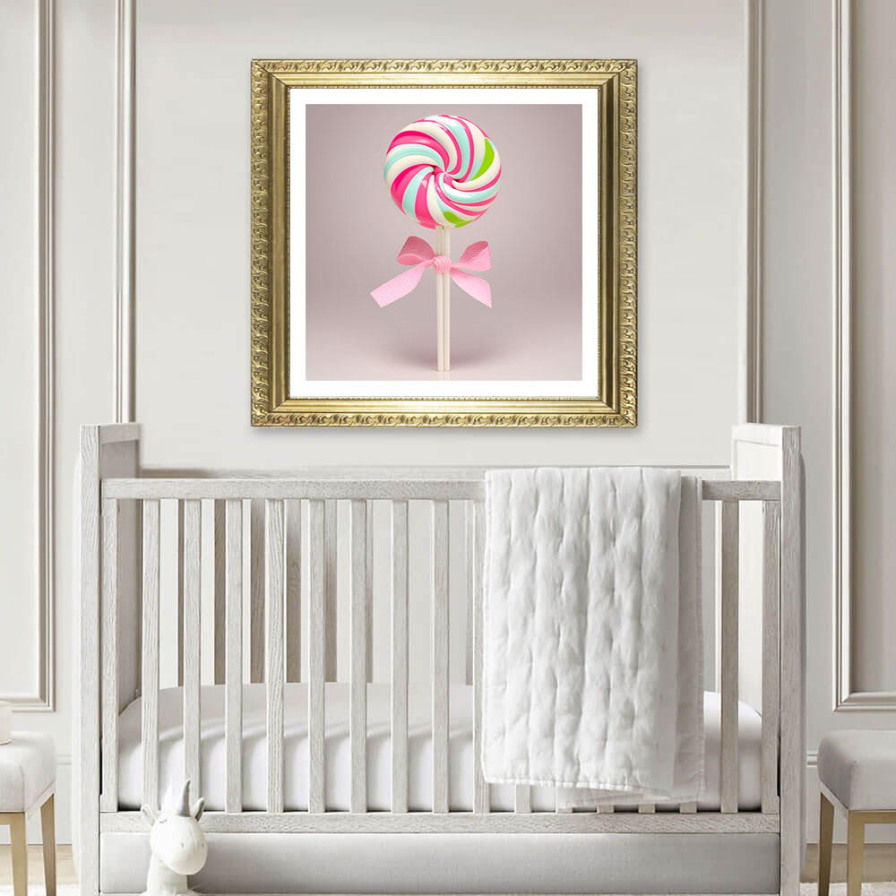 Priontáil Ealaíne Stripey Lollipop