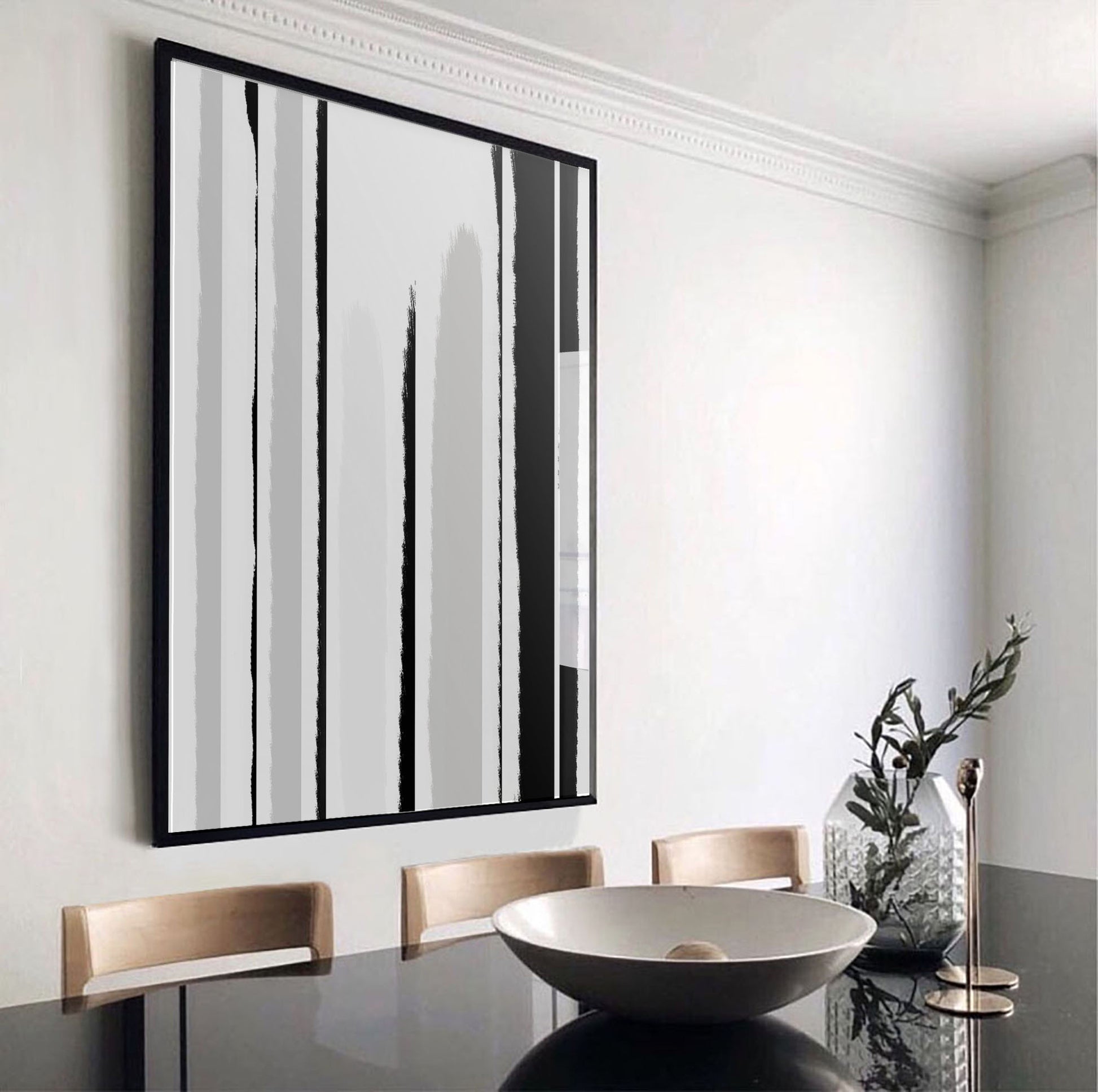 Abstract geometric lines art poster