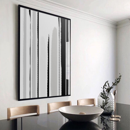 Abstract geometric lines art poster