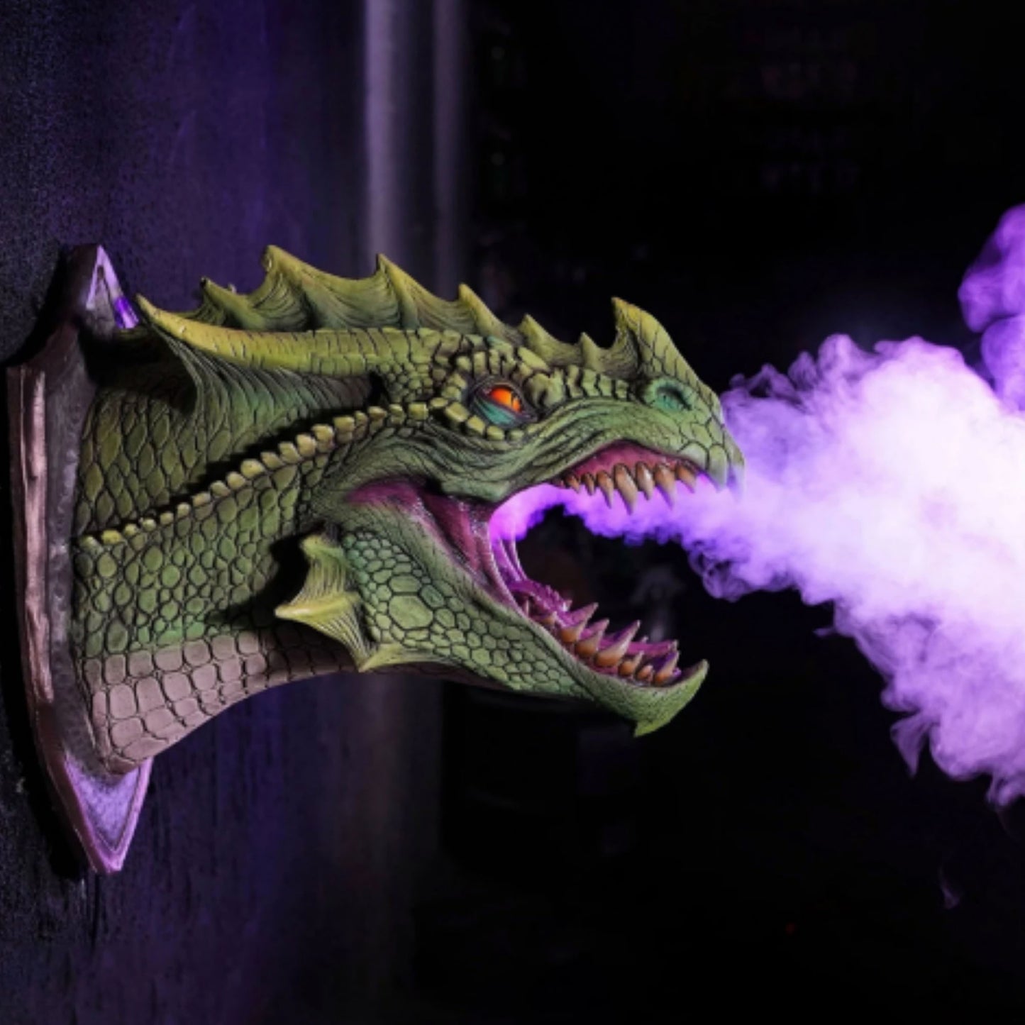 Smoke Blowing LED Dragon Head - Wall Mounted - 3 Colours - Jasmine and Jade Interiors