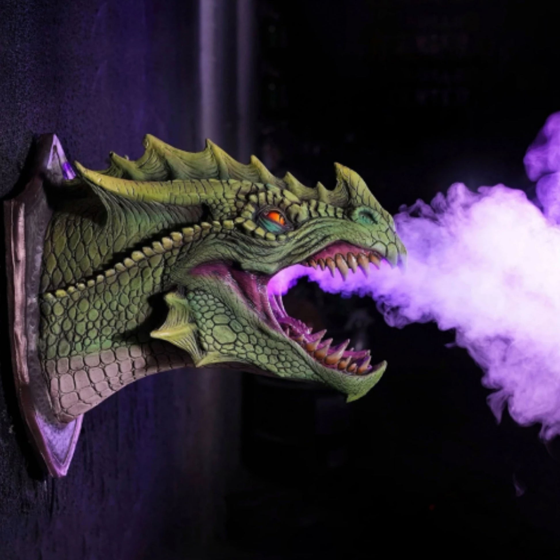Smoke Blowing LED Dragon Head - Wall Mounted - 3 Colours - Jasmine and Jade Interiors