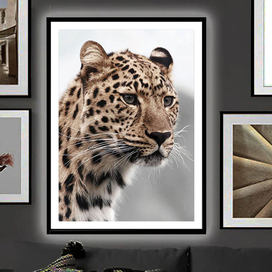 LED Backlit Leopard Framed Art Light (D)